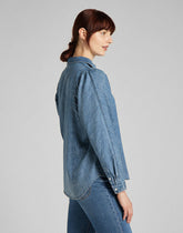 LEE VOLUME SLEEVE SHIRT DAMSKA MATERIAŁOWA JEANSOWA BLUE YONDER L45BZSS 112140141